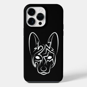 Zwart-witte stam-hond iPhone 14 pro max hoesje