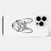 Zwart-witte stam honden iPhone hoesje (Achterkant horizontaal)