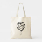 Zwart-Witte Stam Slang Tote Bag (Achterkant)