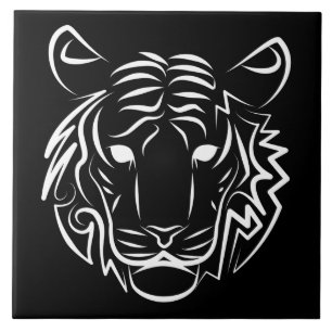 Zwart-Witte Stam Tigger Tegeltje