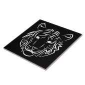 Zwart-Witte Stam Tigger Tegeltje (Zijkant)