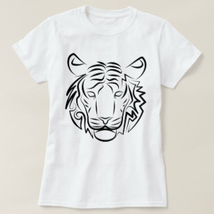 Zwart-Witte Stam Tijger T-shirt