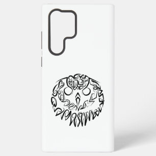 Zwart-witte stam-uil samsung galaxy hoesje