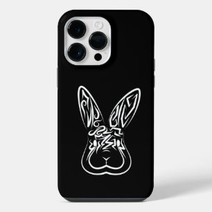 Zwart-witte stamhasen iPhone 14 pro max hoesje