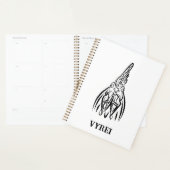Zwart-witte stamhoen planner (Display)