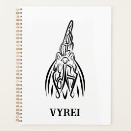 Zwart-witte stamhoen planner