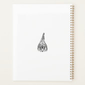 Zwart-witte stamhoen planner (Achterkant)