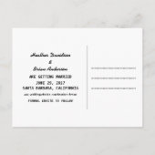Zwart-witte stampijlen Opslaan Briefkaart datum (Achterkant)