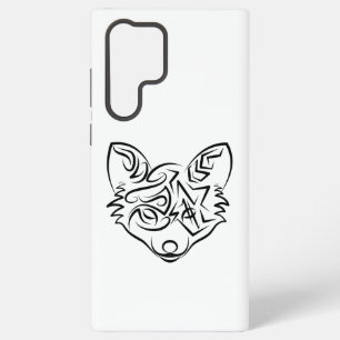 Zwart-witte stamvos samsung galaxy hoesje