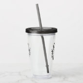 Zwart-Witte Stamwolf Acryl Drinkbeker (Links)