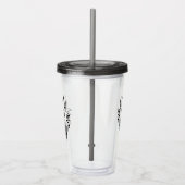 Zwart-Witte Stamwolf Acryl Drinkbeker (Rechts)