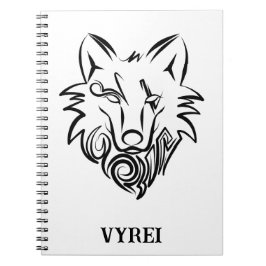 Zwart-Witte Stamwolf Notitieboek