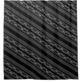 Zwart-witte standaardart douchegordijn (Voorkant)