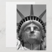 Zwart & Witte Standbeeld Liberty New York Briefpapier (Voorkant / Achterkant)