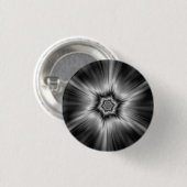 Zwart-witte Star Burst Ronde Button 3,2 Cm (Voorkant /achterkant)