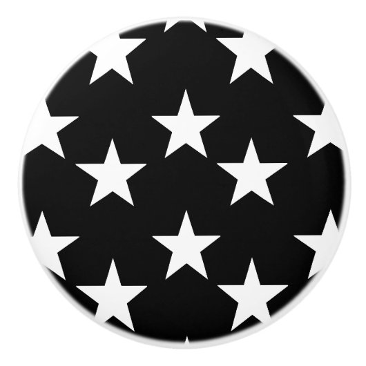 Zwart-witte Star Pattern keramische knoppen (Voorkant)
