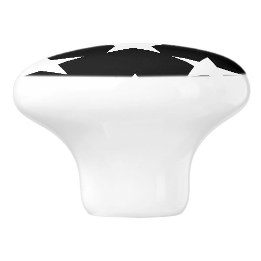Zwart-witte Star Pattern keramische knoppen (Zijkant)