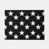 Zwart-witte Star Print Doormat Deurmat (Voorkant)