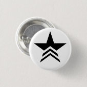 Zwart-Witte Starcom-knop Ronde Button 3,2 Cm (Voorkant /achterkant)