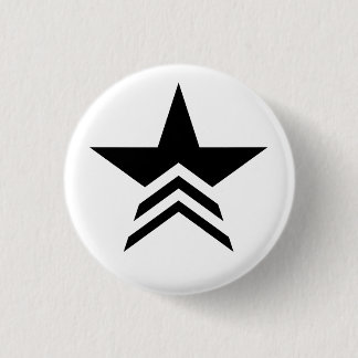 Zwart-Witte Starcom-knop Ronde Button 3,2 Cm