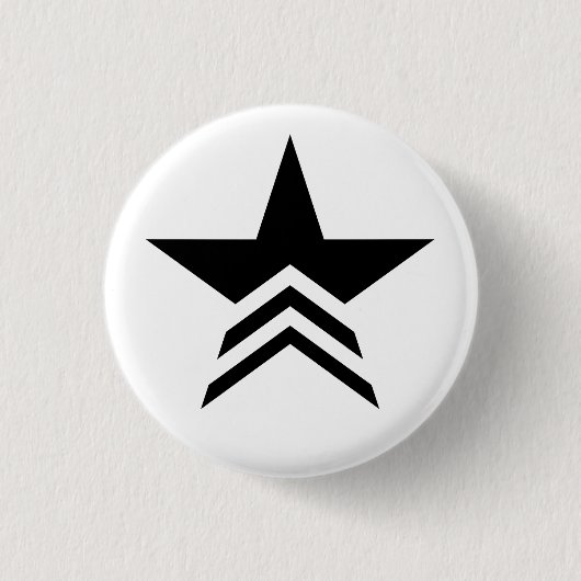 Zwart-Witte Starcom-knop Ronde Button 3,2 Cm (Voorkant)