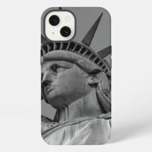 Zwart & Witte Statue of Liberty New York iPhone 13 Hoesje