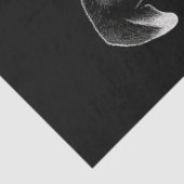 Zwart Witte Steampunk Boston Terrier T8 Découpage Tissuepapier (Detail)