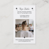 Zwart-witte ster, doctoraatstudioleraar Yoga Visitekaartje (Achterkant)