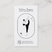 Zwart-witte ster, doctoraatstudioleraar Yoga Visitekaartje (Voorkant)