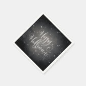  zwart + witte sterren Gothic Happy Halloween Servetten (Hoek)