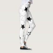 Zwart & Witte Sterren Leggings (Rechts)