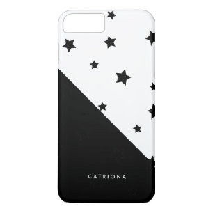 Zwart-witte sterren Patten Abtract gepersonaliseer Case-Mate iPhone Case