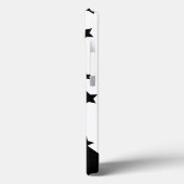 Zwart-witte sterren Patten Abtract gepersonaliseer Case-Mate iPhone Case (Achterkant / Links)
