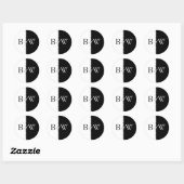Zwart-witte Sticker (Vel)