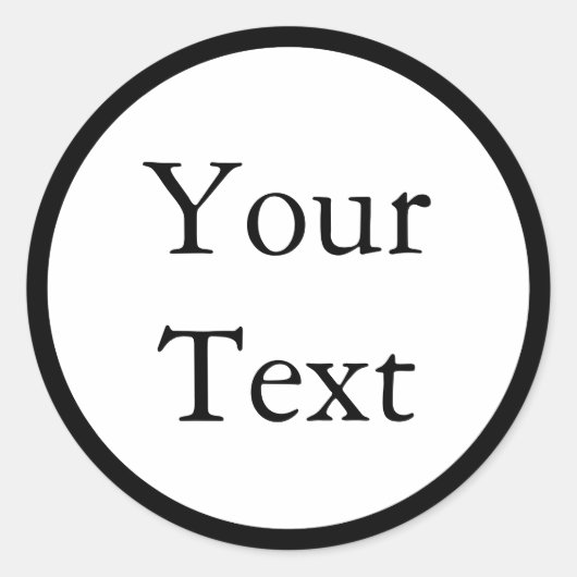 Zwart-witte Stickers of labels met aangepaste teks (Voorkant)