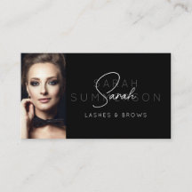 Zwart Witte Stijlvolle Wimpers Wenkbrauwen Make-up