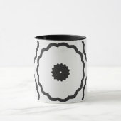 Zwart-witte stipbloem gepersonaliseerd Abstract Mok (Midden)