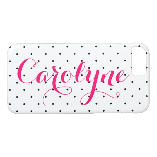 Zwart-witte stippen | Aangepaste iPhone 7 Hoesje (Achterkant (Horizontaal))