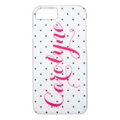 Zwart-witte stippen | Aangepaste iPhone 7 Hoesje (Achterkant)