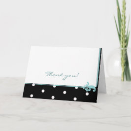 Zwart-witte Stippen Bedankkaart