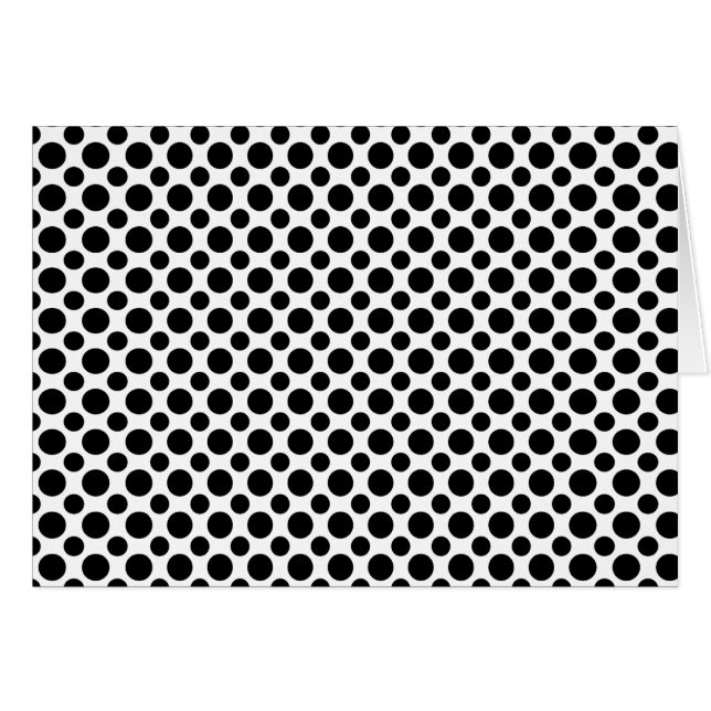 Zwart Witte Stippen Blanke Kaart (Voorkant Horizontaal)