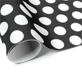Zwart Witte Stippen Cadeaupapier