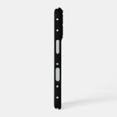 Zwart & Witte Stippen Custom Naam iPhone 16 Hoesje (Rechterkant)