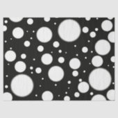 Zwart Witte Stippen Funky Patroon Decoupage Tissuepapier (Voorkant)