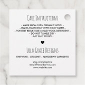 Zwart witte Stippen gemaakt met liefde Bedankjes Labels (Achterkant)