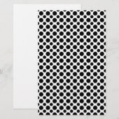 Zwart Witte Stippen Groot en Klein Briefpapier (Voorkant / Achterkant)