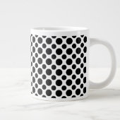 Zwart Witte Stippen Groot en Klein Grote Koffiekop (Rechts)