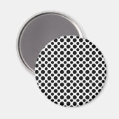 Zwart Witte Stippen Groot en Klein Magneet (Voorkant / Achterkant)