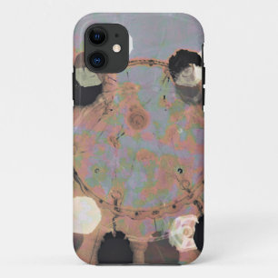 Zwart witte stippen grunge stijl unity digitale ku iPhone 11 hoesje