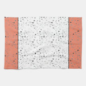 Zwart-witte stippen, met kleuraccent theedoek (Horizontaal)